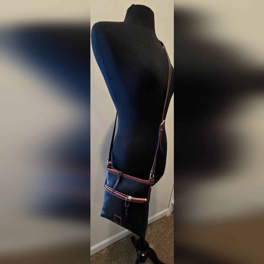 Dooney & Bourke Navy Florentine Leather Letter Carrier